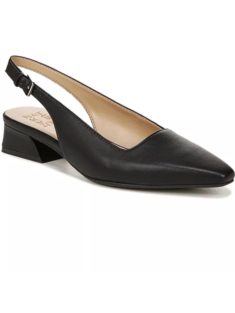 Naturalizer Ginger Slingback Pointed Toe Low Block Heel Shoes